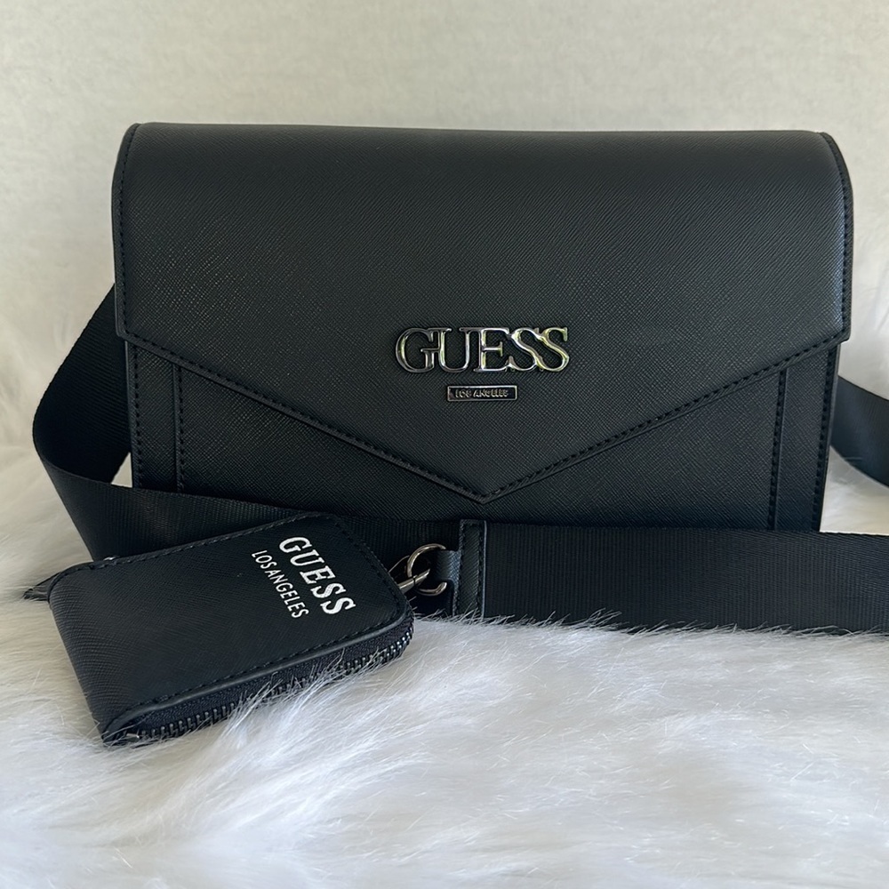 New GUESS Nashua Crossbody Bag In Black - Picture 3 of 11